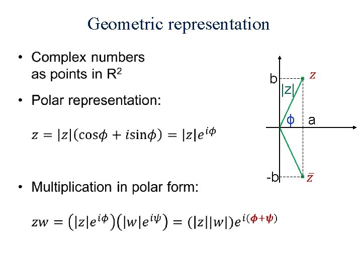Geometric representation • b |z| ϕ a -b 
