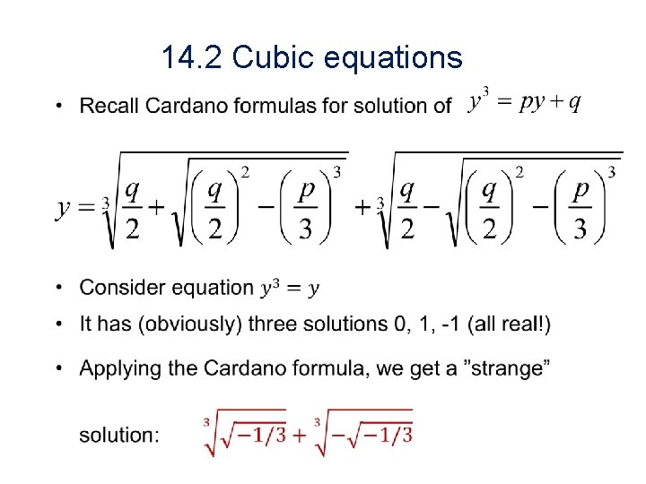 14. 2 Cubic equations • 
