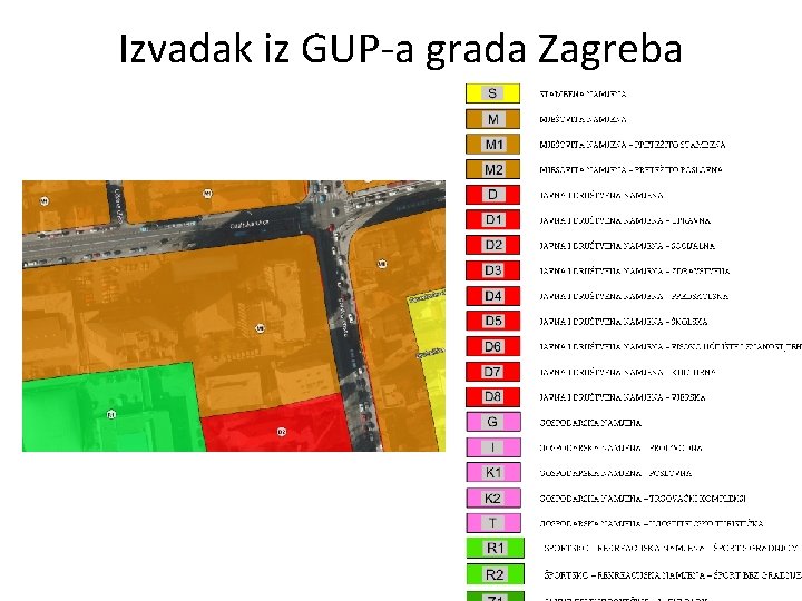 Izvadak iz GUP-a grada Zagreba 