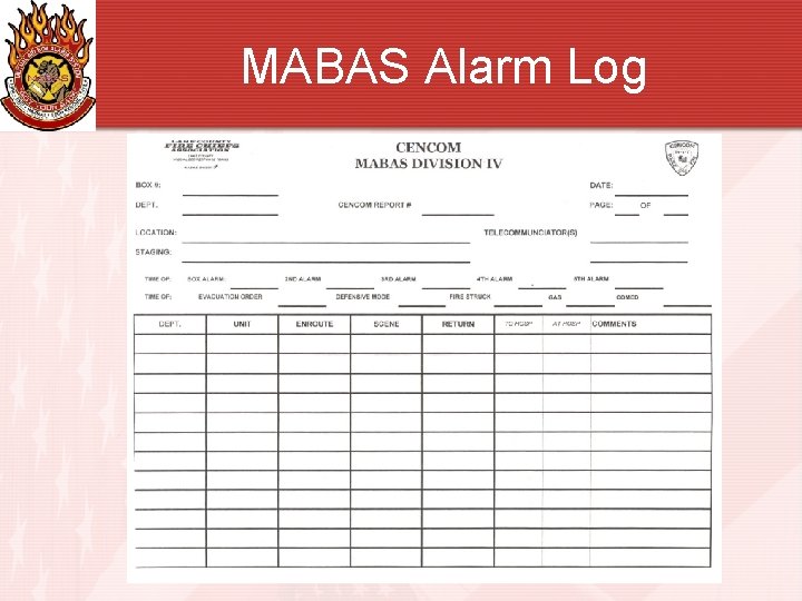MABAS Alarm Log 
