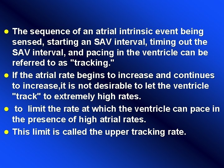 l l The sequence of an atrial intrinsic event being sensed, starting an SAV