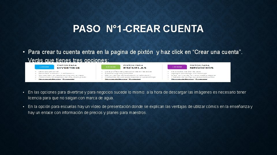 PASO N° 1 -CREAR CUENTA • Para crear tu cuenta entra en la pagina