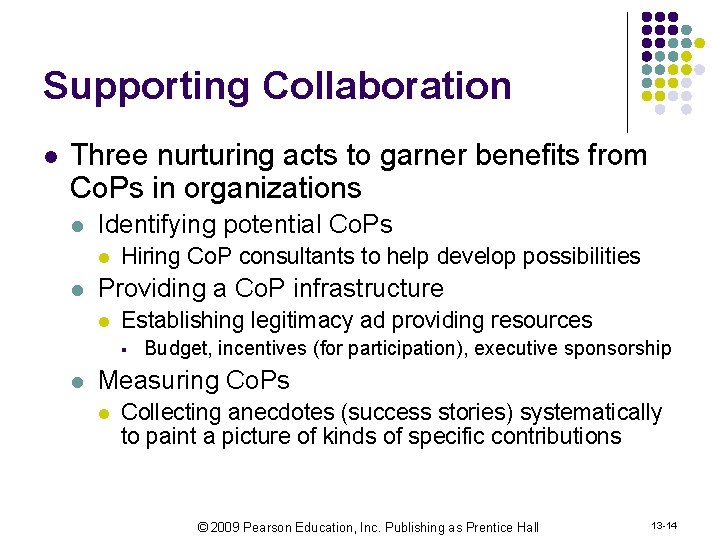 Supporting Collaboration l Three nurturing acts to garner benefits from Co. Ps in organizations