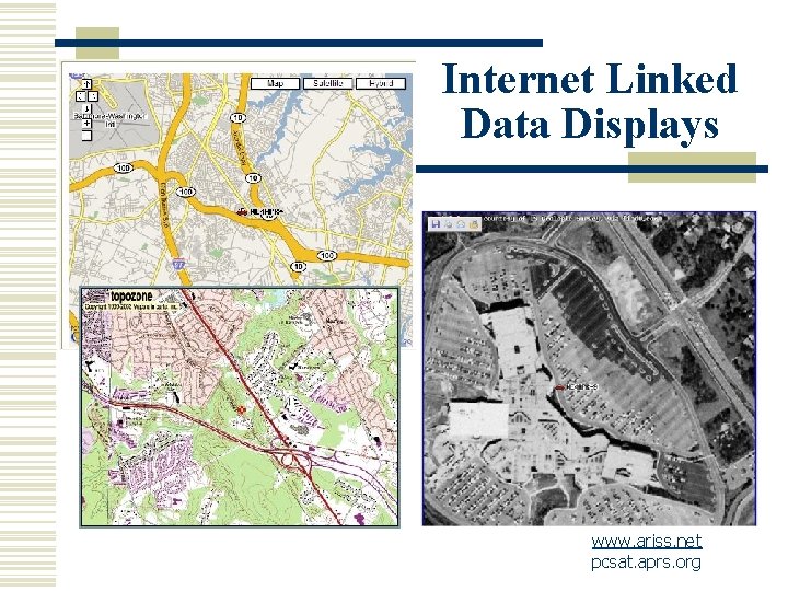 Internet Linked Data Displays www. ariss. net pcsat. aprs. org 