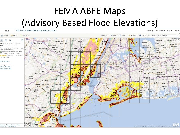 FEMA ABFE Maps (Advisory Based Flood Elevations) 