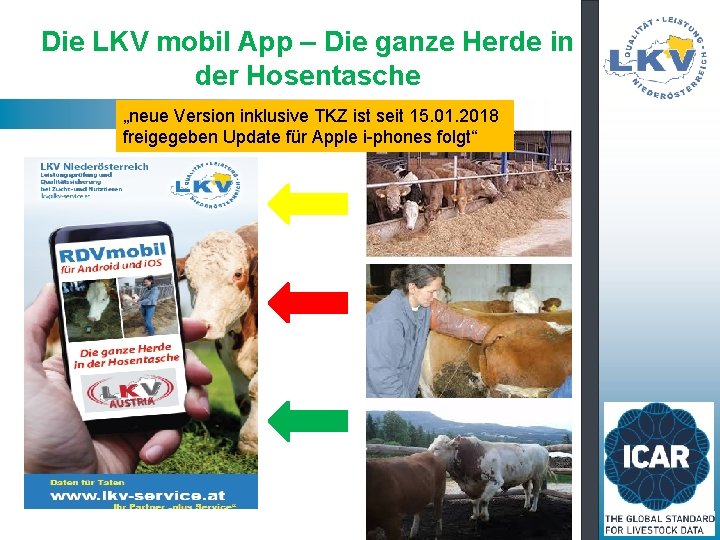 Die LKV mobil App – Die ganze Herde in der Hosentasche „neue Version inklusive