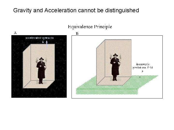 Gravity and Acceleration cannot be distinguished 