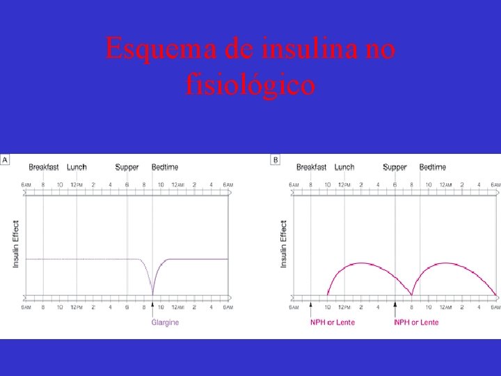 Esquema de insulina no fisiológico 