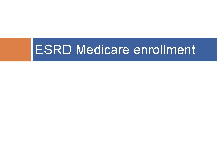 13 ESRD Medicare enrollment 