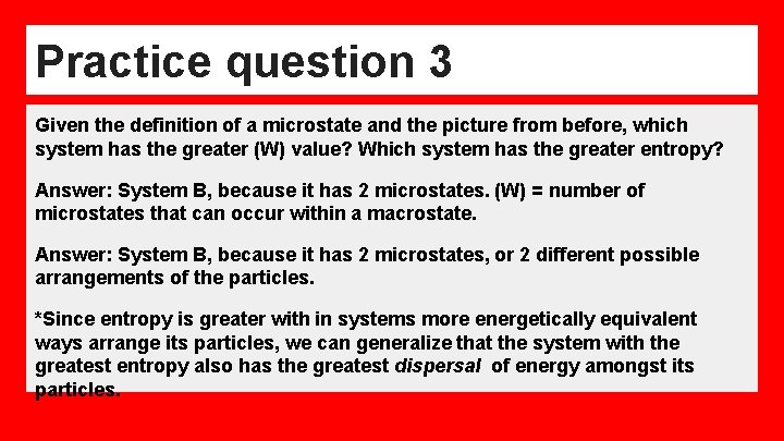 Practice question 3 Given the definition of a microstate and the picture from before,