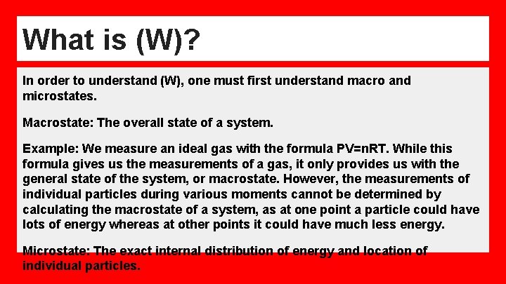 What is (W)? In order to understand (W), one must first understand macro and
