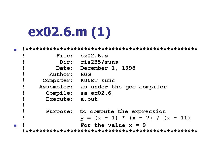 ex 02. 6. m (1) n n !************************* ! File: ex 02. 6. s