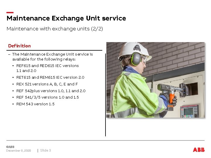 Maintenance Exchange Unit service Maintenance with exchange units (2/2) Definition – The Maintenance Exchange