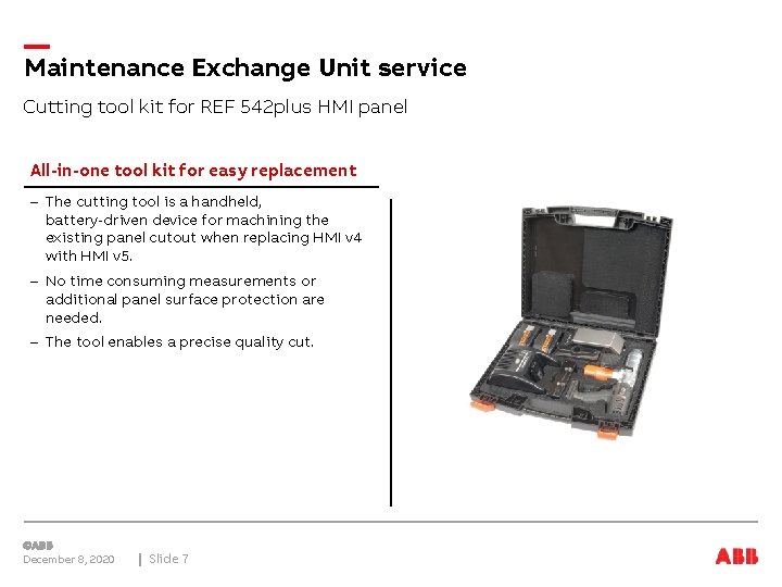 Maintenance Exchange Unit service Cutting tool kit for REF 542 plus HMI panel All-in-one