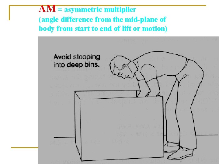 AM = asymmetric multiplier (angle difference from the mid-plane of body from start to