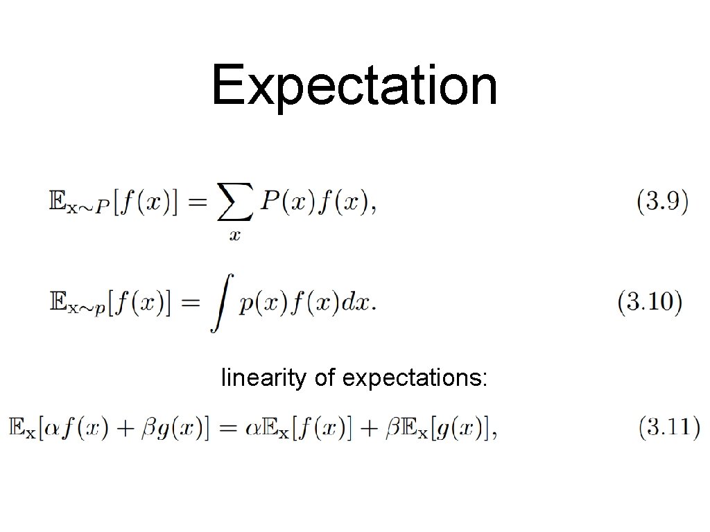 Expectation linearity of expectations: 