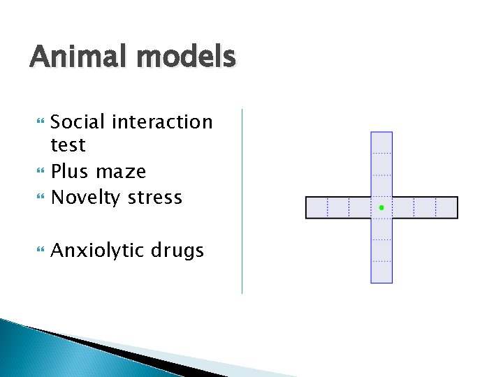 Animal models Social interaction test Plus maze Novelty stress Anxiolytic drugs 
