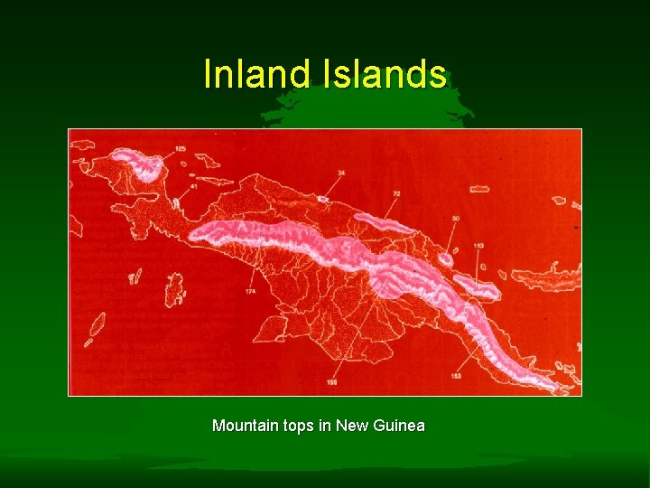 Inland Islands Mountain tops in New Guinea 