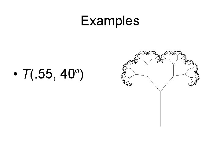 Examples • T(. 55, 40º) 