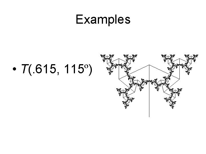 Examples • T(. 615, 115º) 
