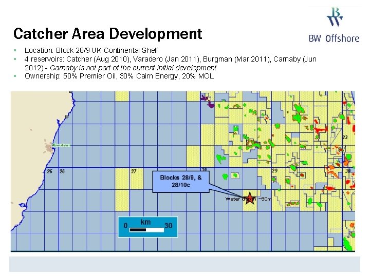 Catcher Area Development § § § Location: Block 28/9 UK Continental Shelf 4 reservoirs: