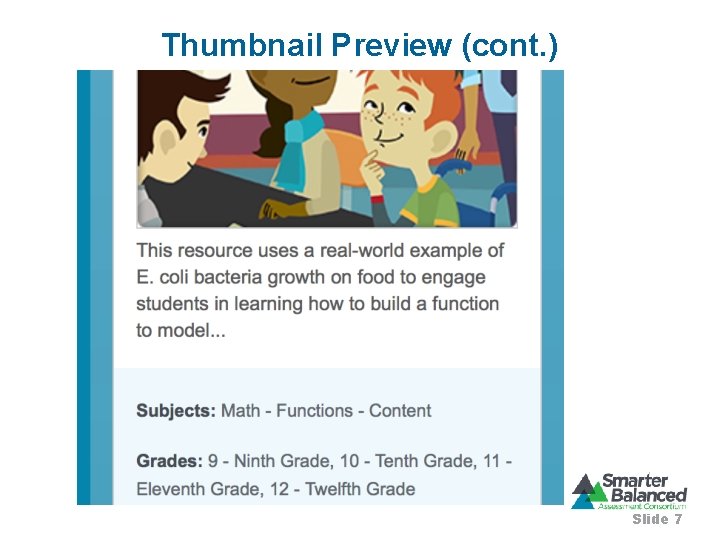 Thumbnail Preview (cont. ) Slide 7 