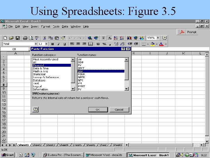 Using Spreadsheets: Figure 3. 5 