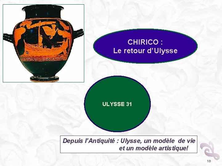 CHIRICO : Le retour d’Ulysse ULYSSE 31 Depuis l’Antiquité : Ulysse, un modèle de