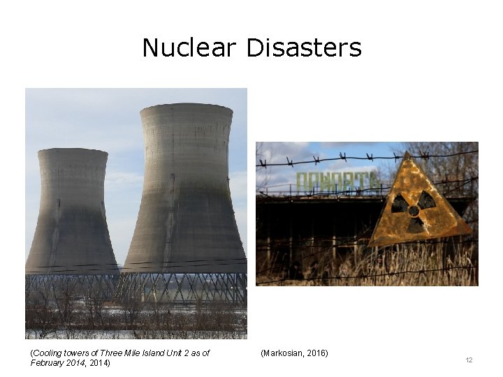 Nuclear Disasters (Cooling towers of Three Mile Island Unit 2 as of February 2014,