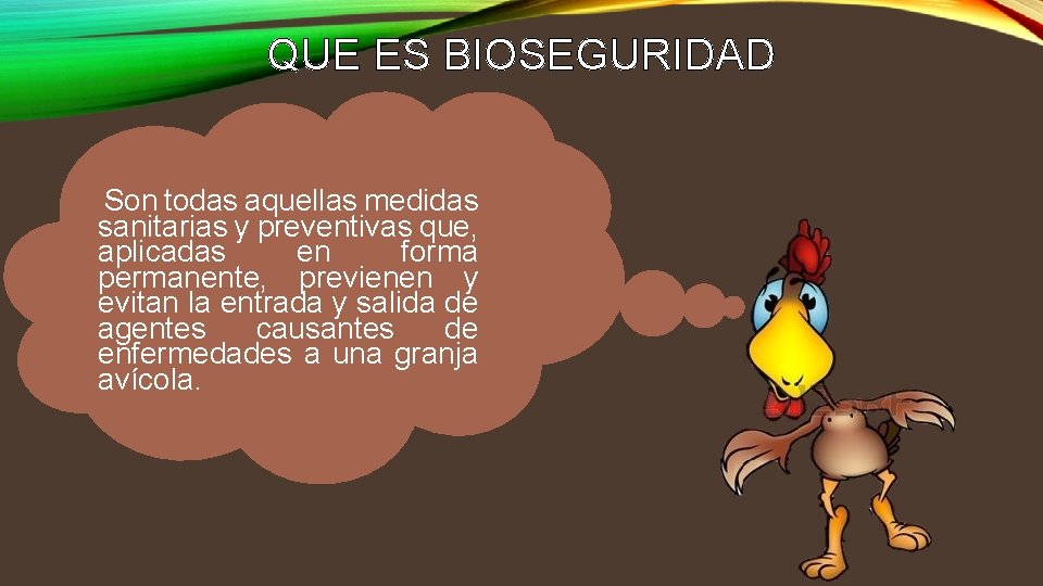 QUE ES BIOSEGURIDAD Son todas aquellas medidas sanitarias y preventivas que, aplicadas en forma