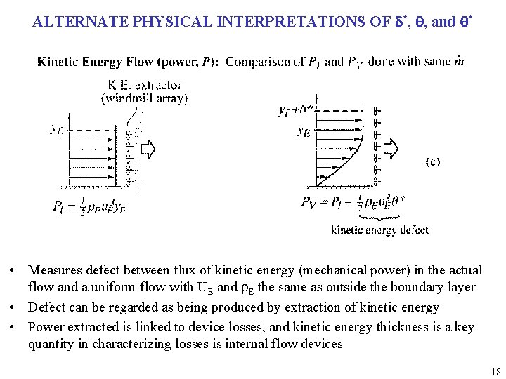 ALTERNATE PHYSICAL INTERPRETATIONS OF d*, q, and q* • Measures defect between flux of