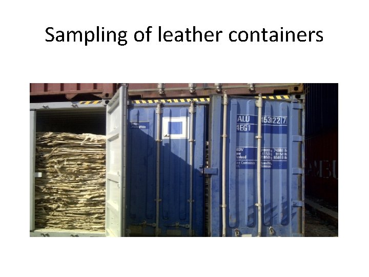 Sampling of leather containers 
