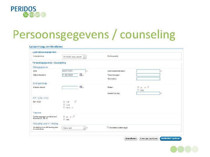 Persoonsgegevens / counseling 