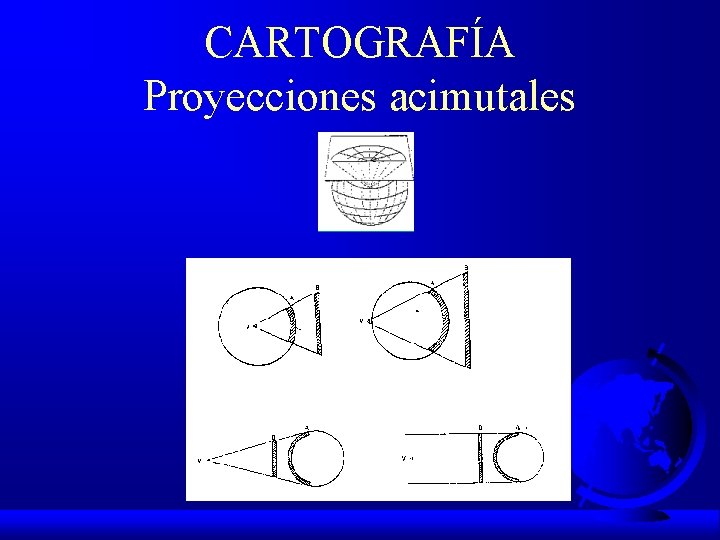 CARTOGRAFÍA Proyecciones acimutales 