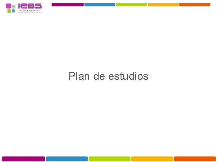 Plan de estudios 