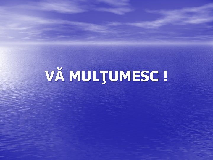 VĂ MULŢUMESC ! 