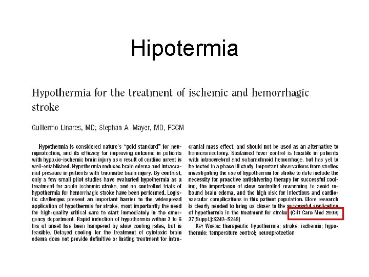 Hipotermia 