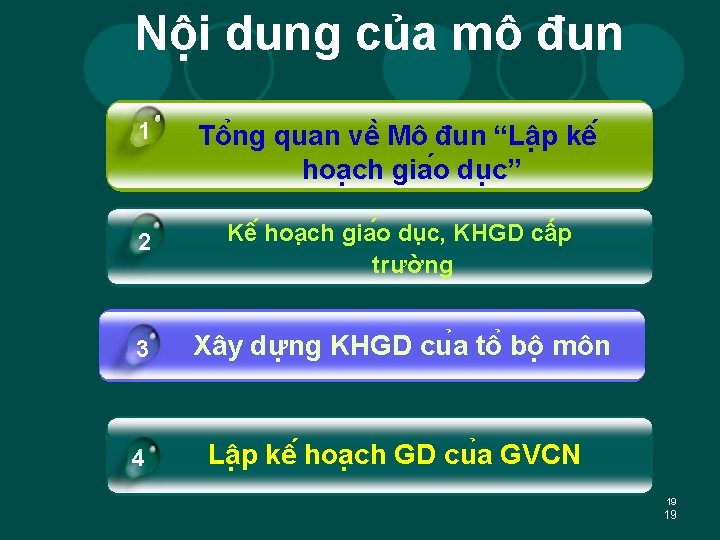 Nội dung của mô đun 1 Tô ng quan vê Mô đun “Lâ p