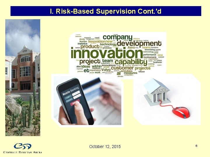 I. Risk-Based Supervision Cont. 'd October 12, 2015 6 