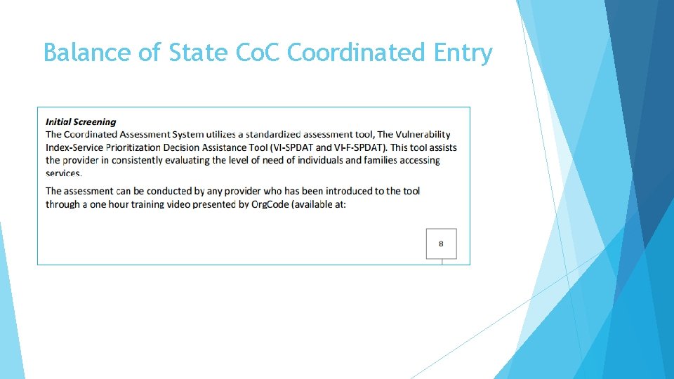 Balance of State Co. C Coordinated Entry 