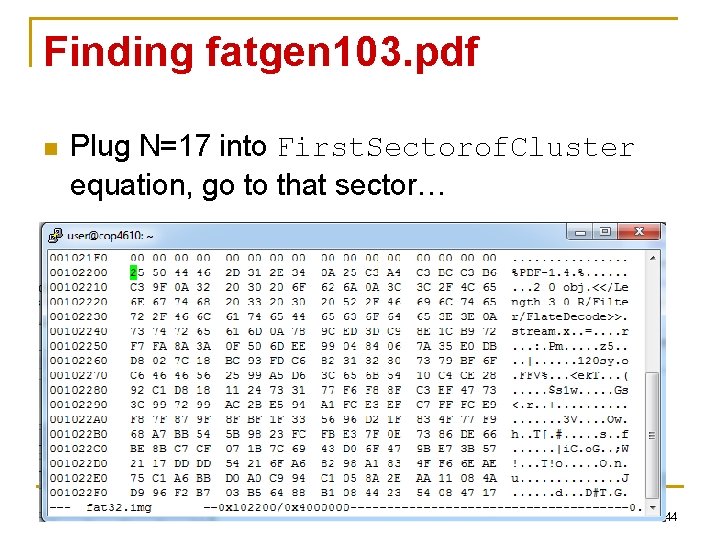 Finding fatgen 103. pdf n Plug N=17 into First. Sectorof. Cluster equation, go to Finding fatgen 103. pdf n Plug N=17 into First. Sectorof. Cluster equation, go to