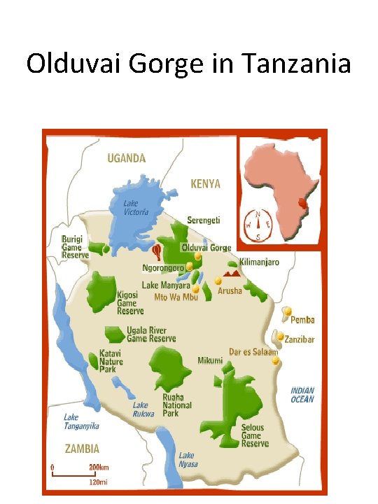 Olduvai Gorge in Tanzania 