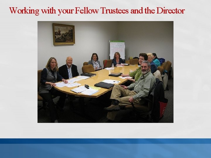 Working with your Fellow Trustees and the Director 