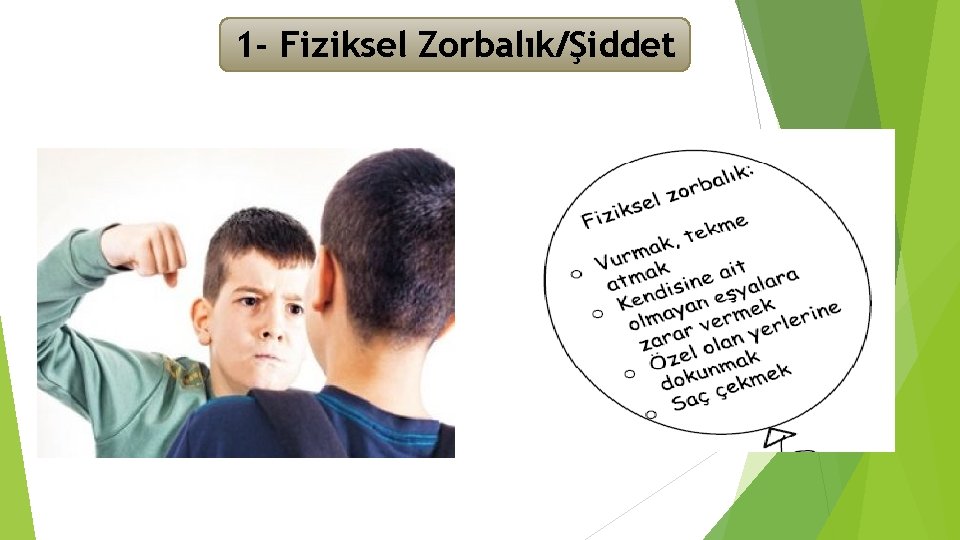 1 - Fiziksel Zorbalık/Şiddet 