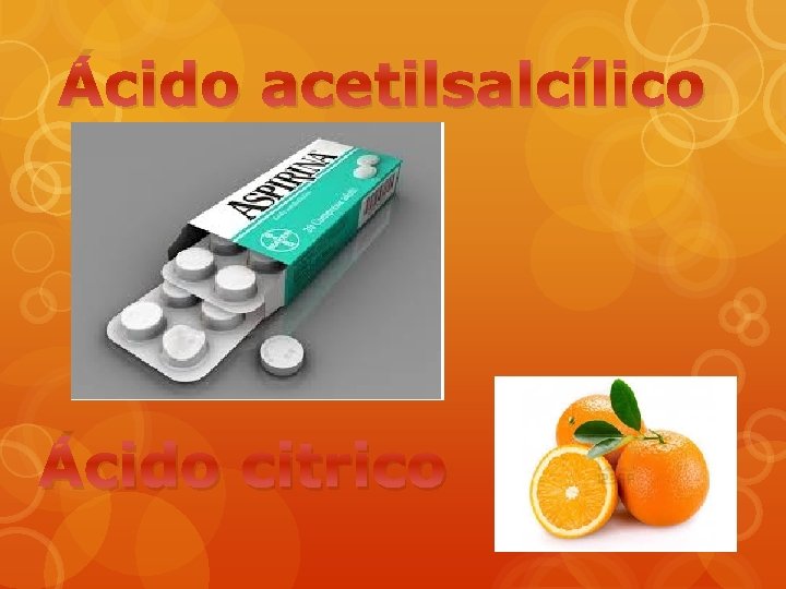 Ácido acetilsalcílico Ácido citrico 