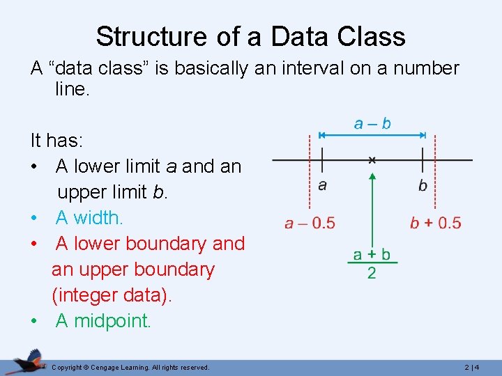 Structure of a Data Class A “data class” is basically an interval on a