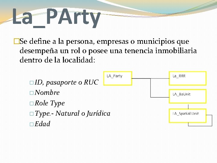 La_PArty �Se define a la persona, empresas o municipios que desempeña un rol o