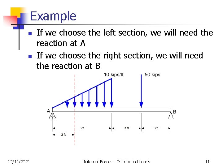 Example n n 12/11/2021 If we choose the left section, we will need the Example n n 12/11/2021 If we choose the left section, we will need the