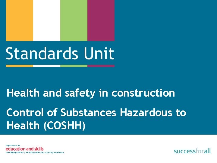 Back to menu Accidents COSHH Electricity Fire First Aid HASAWA Health and safety in