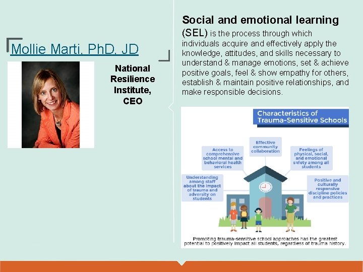Social and emotional learning (SEL) is the process through which Mollie Marti, Ph. D,